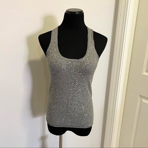 J. Crew Racerback Sweater with Sequins Sz S